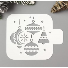 Трафарет пластик "игрушки" 9*9см, Россия