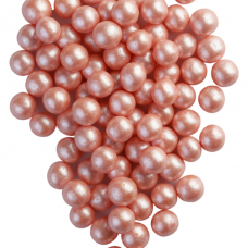 Драже зерновое взорванные зерна риса в цветной кондитерской глазури «Жемчуг персиковый» 12-13мм, Россия