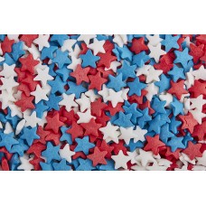 Посыпка "Звёзды красные, белые, синие", Россия