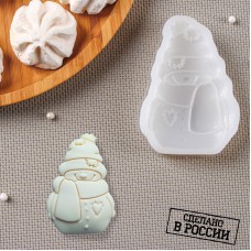 Силиконовый молд «Снеговик», 9,5×6,5 см, Россия