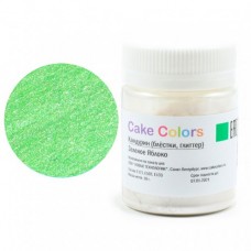Кандурин (блестки, глиттер) «Cake Colors» зеленое яблоко, Россия