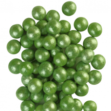Драже зерновое взорванные зерна риса в цветной кондитерской глазури «Жемчуг зеленый» 12-13мм, Россия