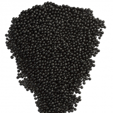 Драже зерновое взорванные зерна риса в цветной кондитерской глазури «Черный уголь» 2-5мм, Россия