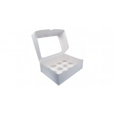 Коробка для 12 капкейков, белая, Россия