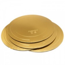 Подложка усиленная 2,5 мм, d 28 см золотая круглая, Россия