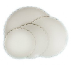 Подложка 3 мм, d 28 см белая круглая с фигурным краем, Россия